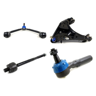 Mevotech® - Supreme™ Front Passenger Side Lower and Upper Control Arm with Ball Joint and Tie Rod End Kit