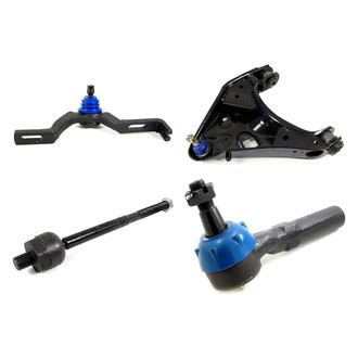 Mevotech® - Supreme™ Front Passenger Side Lower and Upper Control Arm with Ball Joint and Tie Rod End Kit