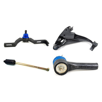 Mevotech® - Supreme™ Front Passenger Side Lower and Upper Control Arm with Ball Joint and Tie Rod End Kit