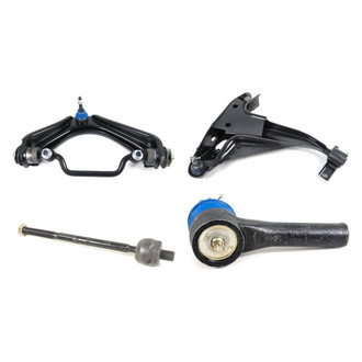 Mevotech® - Supreme™ Front Passenger Side Lower and Upper Control Arm with Ball Joint and Tie Rod End Kit