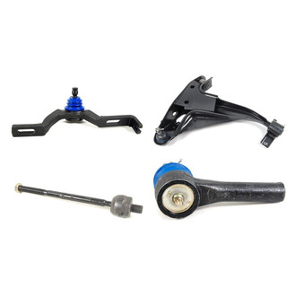 Mevotech® - Supreme™ Front Passenger Side Lower and Upper Control Arm with Ball Joint and Tie Rod End Kit