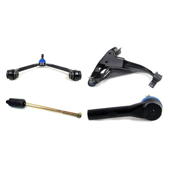 Mevotech® - Supreme™ Front Passenger Side Lower and Upper Control Arm with Ball Joint and Tie Rod End Kit