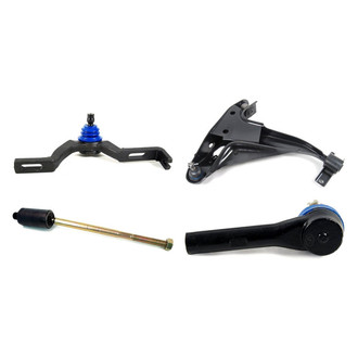 Mevotech® - Supreme™ Front Passenger Side Lower and Upper Control Arm with Ball Joint and Tie Rod End Kit