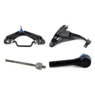Mevotech® - Supreme™ Front Passenger Side Lower and Upper Control Arm with Ball Joint and Tie Rod End Kit