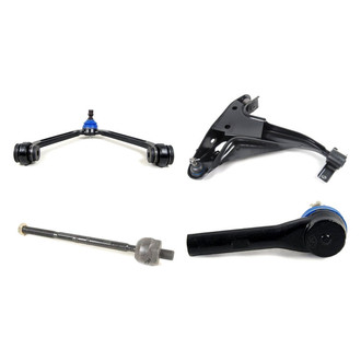 Mevotech® - Supreme™ Front Passenger Side Lower and Upper Control Arm with Ball Joint and Tie Rod End Kit