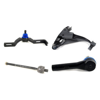 Mevotech® - Supreme™ Front Passenger Side Lower and Upper Control Arm with Ball Joint and Tie Rod End Kit