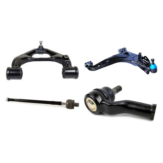 Mevotech® - Supreme™ Front Passenger Side Lower and Upper Control Arm with Ball Joint and Tie Rod End Kit