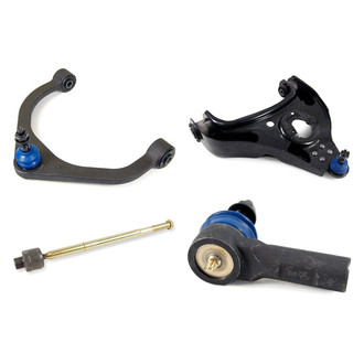 Mevotech® - Supreme™ Front Passenger Side Lower and Upper Control Arm with Ball Joint and Tie Rod End Kit