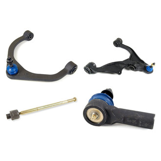 Mevotech® - Supreme™ Front Passenger Side Lower and Upper Control Arm with Ball Joint and Tie Rod End Kit
