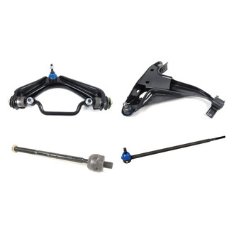 Mevotech® - Supreme™ Front Passenger Side Lower and Upper Control Arm with Ball Joint and Tie Rod End Kit