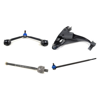 Mevotech® - Supreme™ Front Passenger Side Lower and Upper Control Arm with Ball Joint and Tie Rod End Kit