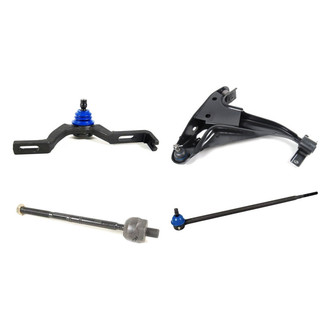 Mevotech® - Supreme™ Front Passenger Side Lower and Upper Control Arm with Ball Joint and Tie Rod End Kit
