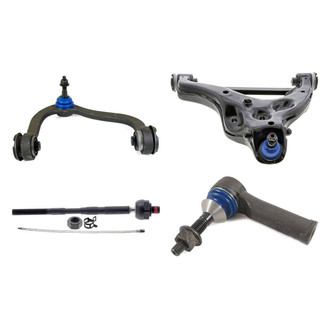 Mevotech® - Supreme™ Front Passenger Side Lower and Upper Control Arm with Ball Joint and Tie Rod End Kit