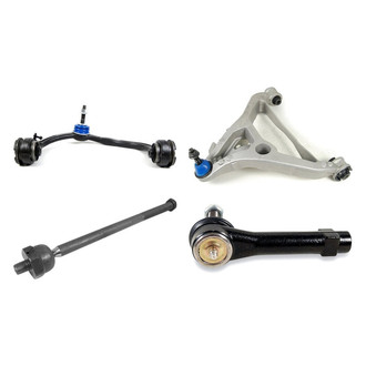 Mevotech® - Supreme™ Front Passenger Side Lower and Upper Control Arm with Ball Joint and Tie Rod End Kit