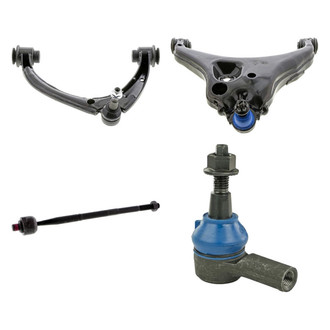 Mevotech® - Supreme™ Front Passenger Side Lower and Upper Control Arm with Ball Joint and Tie Rod End Kit