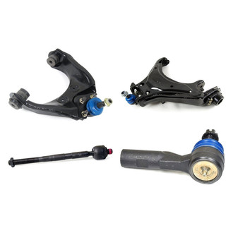 Mevotech® - Supreme™ Front Passenger Side Lower and Upper Control Arm with Ball Joint and Tie Rod End Kit