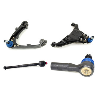 Mevotech® - Supreme™ Front Passenger Side Lower and Upper Control Arm with Ball Joint and Tie Rod End Kit