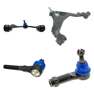 Mevotech® - Supreme™ Front Passenger Side Lower and Upper Control Arm with Ball Joint and Tie Rod End Kit