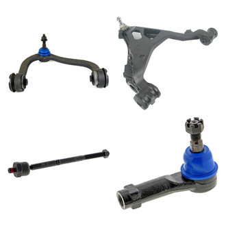 Mevotech® - Supreme™ Front Passenger Side Lower and Upper Control Arm with Ball Joint and Tie Rod End Kit
