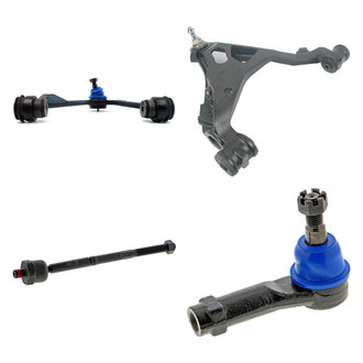 Mevotech® - Supreme™ Front Passenger Side Lower and Upper Control Arm with Ball Joint and Tie Rod End Kit