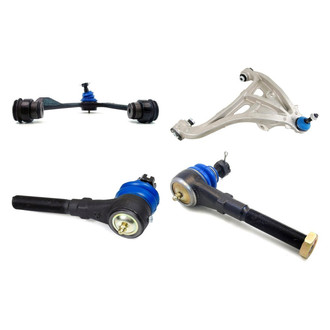 Mevotech® - Supreme™ Front Passenger Side Lower and Upper Control Arm with Ball Joint and Tie Rod End Kit