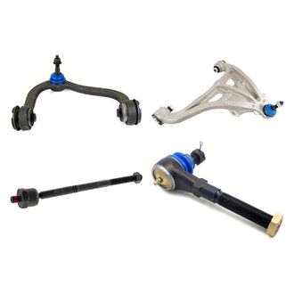 Mevotech® - Supreme™ Front Passenger Side Lower and Upper Control Arm with Ball Joint and Tie Rod End Kit