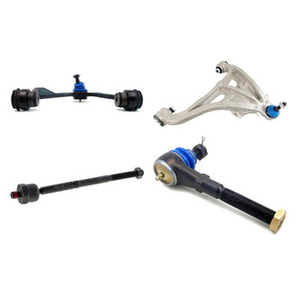Mevotech® - Supreme™ Front Passenger Side Lower and Upper Control Arm with Ball Joint and Tie Rod End Kit