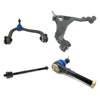 Mevotech® - Supreme™ Front Passenger Side Lower and Upper Control Arm with Ball Joint and Tie Rod End Kit