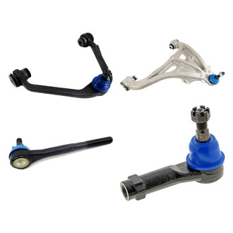 Mevotech® - Supreme™ Front Passenger Side Lower and Upper Control Arm with Ball Joint and Tie Rod End Kit