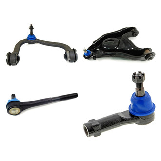 Mevotech® - Supreme™ Front Passenger Side Lower and Upper Control Arm with Ball Joint and Tie Rod End Kit