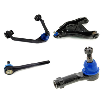 Mevotech® - Supreme™ Front Passenger Side Lower and Upper Control Arm with Ball Joint and Tie Rod End Kit