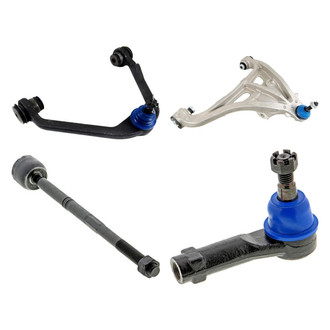 Mevotech® - Supreme™ Front Passenger Side Lower and Upper Control Arm with Ball Joint and Tie Rod End Kit