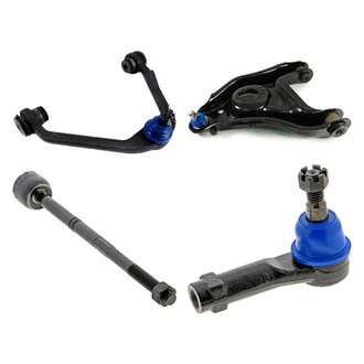 Mevotech® - Supreme™ Front Passenger Side Lower and Upper Control Arm with Ball Joint and Tie Rod End Kit