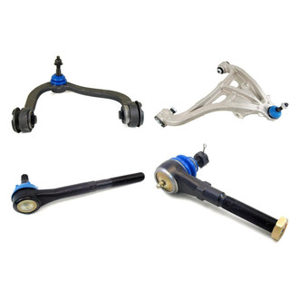 Mevotech® - Supreme™ Front Passenger Side Lower and Upper Control Arm with Ball Joint and Tie Rod End Kit