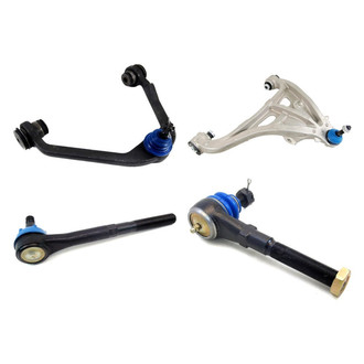 Mevotech® - Supreme™ Front Passenger Side Lower and Upper Control Arm with Ball Joint and Tie Rod End Kit