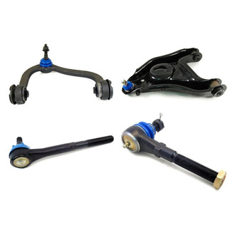 Mevotech® - Supreme™ Front Passenger Side Lower and Upper Control Arm with Ball Joint and Tie Rod End Kit