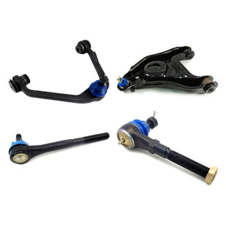 Mevotech® - Supreme™ Front Passenger Side Lower and Upper Control Arm with Ball Joint and Tie Rod End Kit