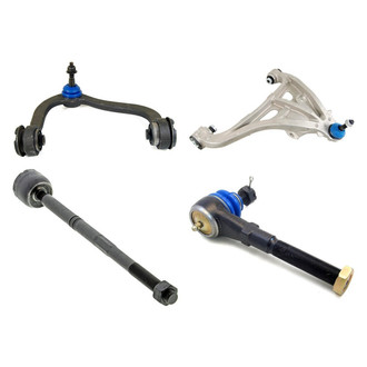Mevotech® - Supreme™ Front Passenger Side Lower and Upper Control Arm with Ball Joint and Tie Rod End Kit
