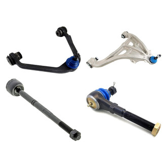 Mevotech® - Supreme™ Front Passenger Side Lower and Upper Control Arm with Ball Joint and Tie Rod End Kit
