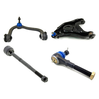 Mevotech® - Supreme™ Front Passenger Side Lower and Upper Control Arm with Ball Joint and Tie Rod End Kit
