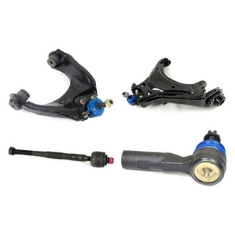 Mevotech® - Supreme™ Front Passenger Side Lower and Upper Control Arm with Ball Joint and Tie Rod End Kit