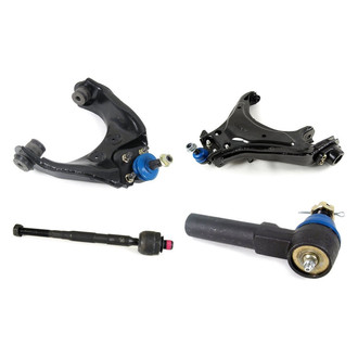 Mevotech® - Supreme™ Front Passenger Side Lower and Upper Control Arm with Ball Joint and Tie Rod End Kit