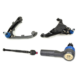 Mevotech® - Supreme™ Front Passenger Side Lower and Upper Control Arm with Ball Joint and Tie Rod End Kit