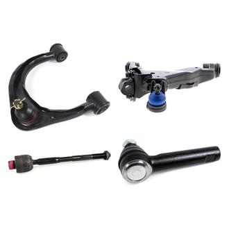 Mevotech® - Supreme™ Front Passenger Side Lower and Upper Control Arm with Ball Joint and Tie Rod End Kit