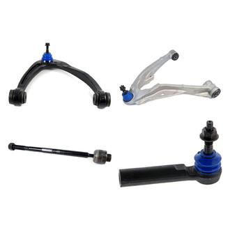 Mevotech® - Supreme™ Front Passenger Side Lower and Upper Control Arm with Ball Joint and Tie Rod End Kit