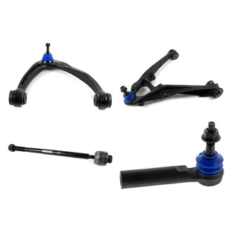 Mevotech® - Supreme™ Front Passenger Side Lower and Upper Control Arm with Ball Joint and Tie Rod End Kit