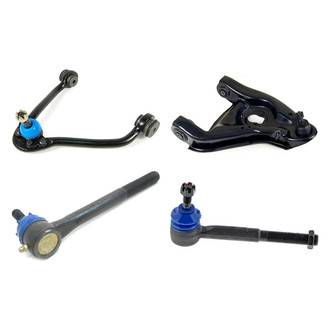 Mevotech® - Supreme™ Front Passenger Side Lower and Upper Control Arm with Ball Joint and Tie Rod End Kit