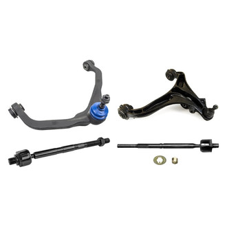 Mevotech® - Supreme™ Front Passenger Side Lower and Upper Control Arm with Ball Joint and Tie Rod End Kit