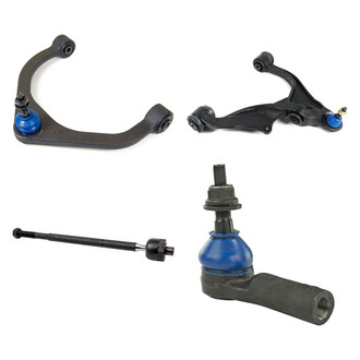 Mevotech® - Supreme™ Front Passenger Side Lower and Upper Control Arm with Ball Joint and Tie Rod End Kit
