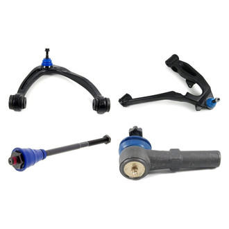 Mevotech® - Supreme™ Front Passenger Side Lower and Upper Control Arm with Ball Joint and Tie Rod End Kit
